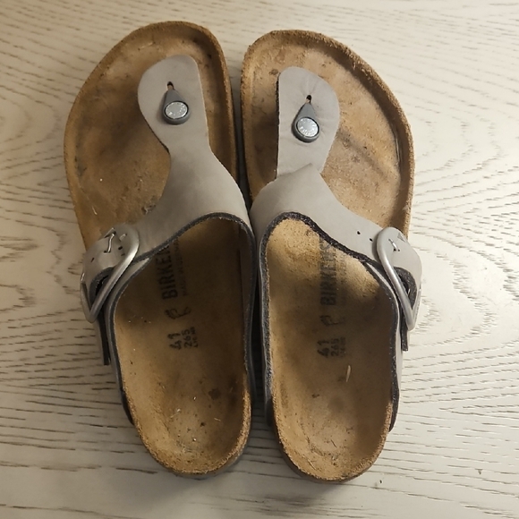 Birkenstock Shoes - Birkenstock Giza Gray Sandals